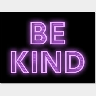 Be Kind Neon Sign Posters and Art